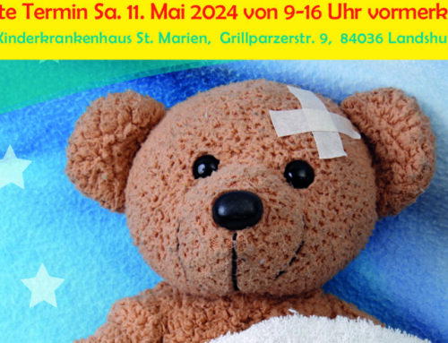 Sprechstunde für Kuscheltiere am 11. Mai 2024 von 9 bis 16 Uhr im Kinderkrankenhaus